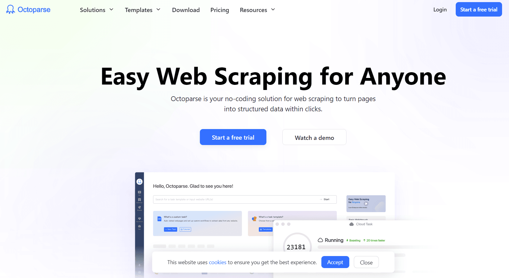 octoparse-home-page