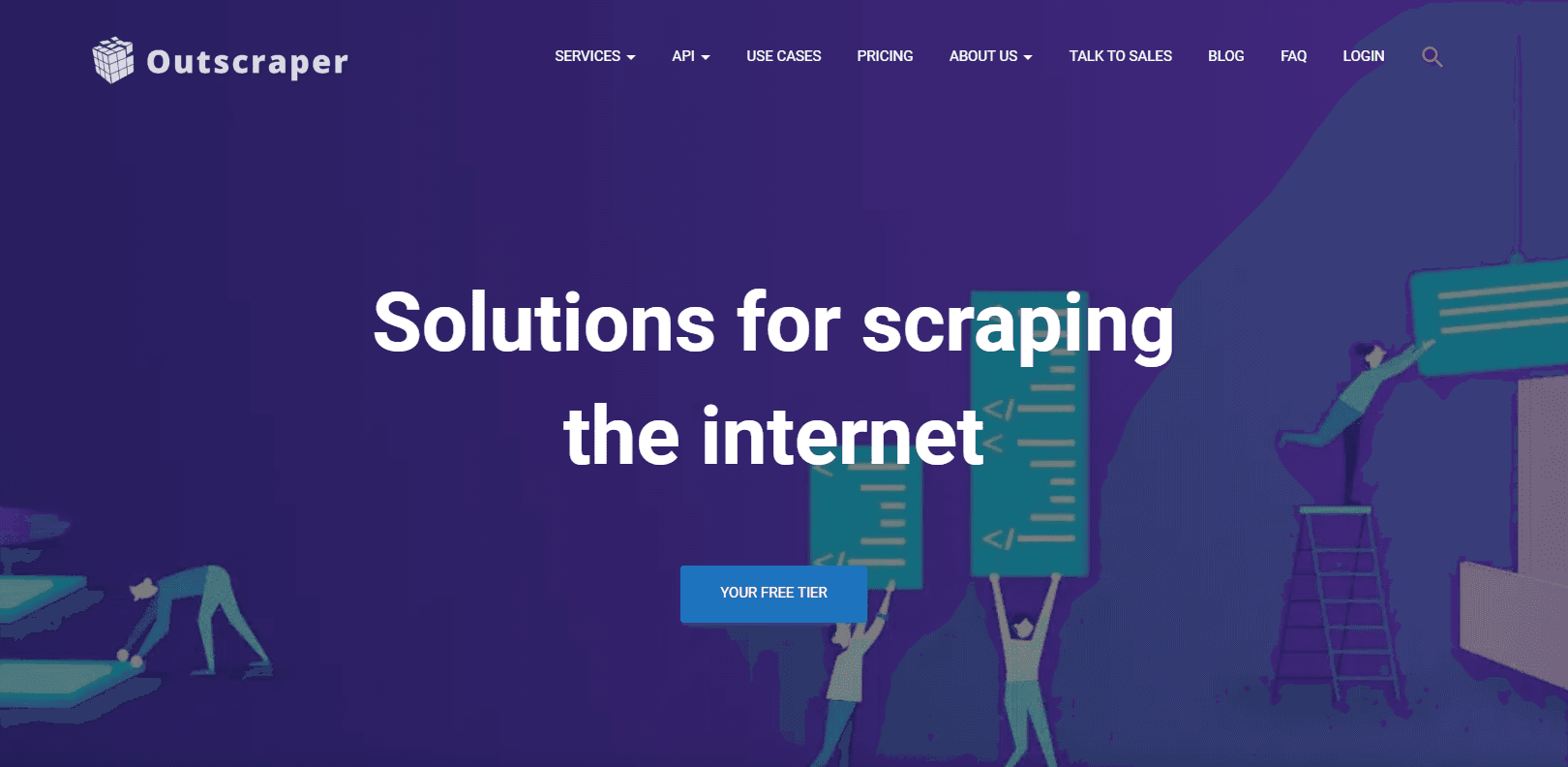 Outscraper's homepage