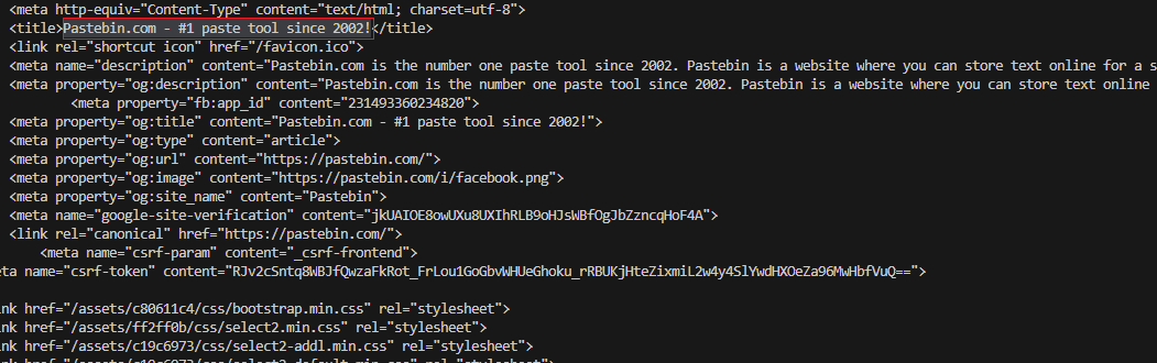 PasteBin Result