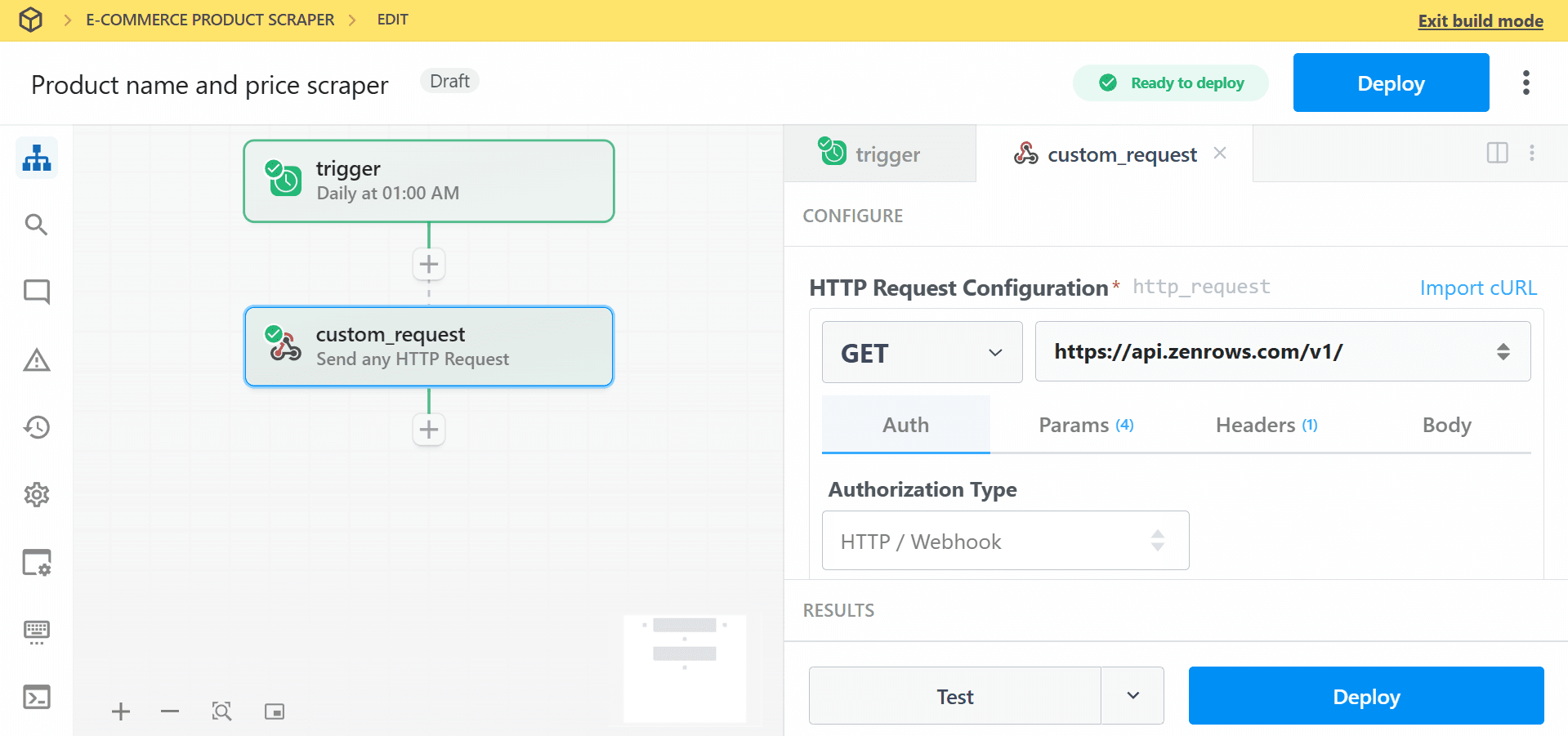 pipedream-configure-zenrows-request