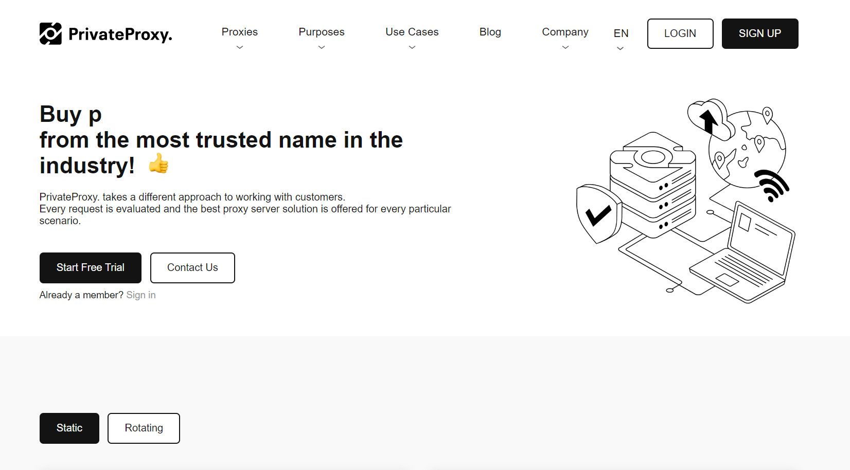 Privateproxy's homepage