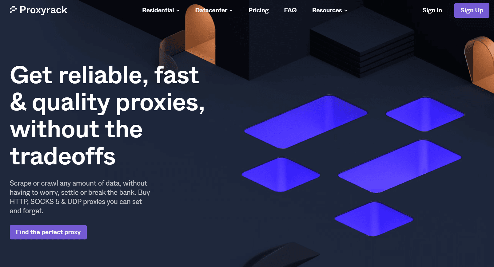 Proxyrack homepage