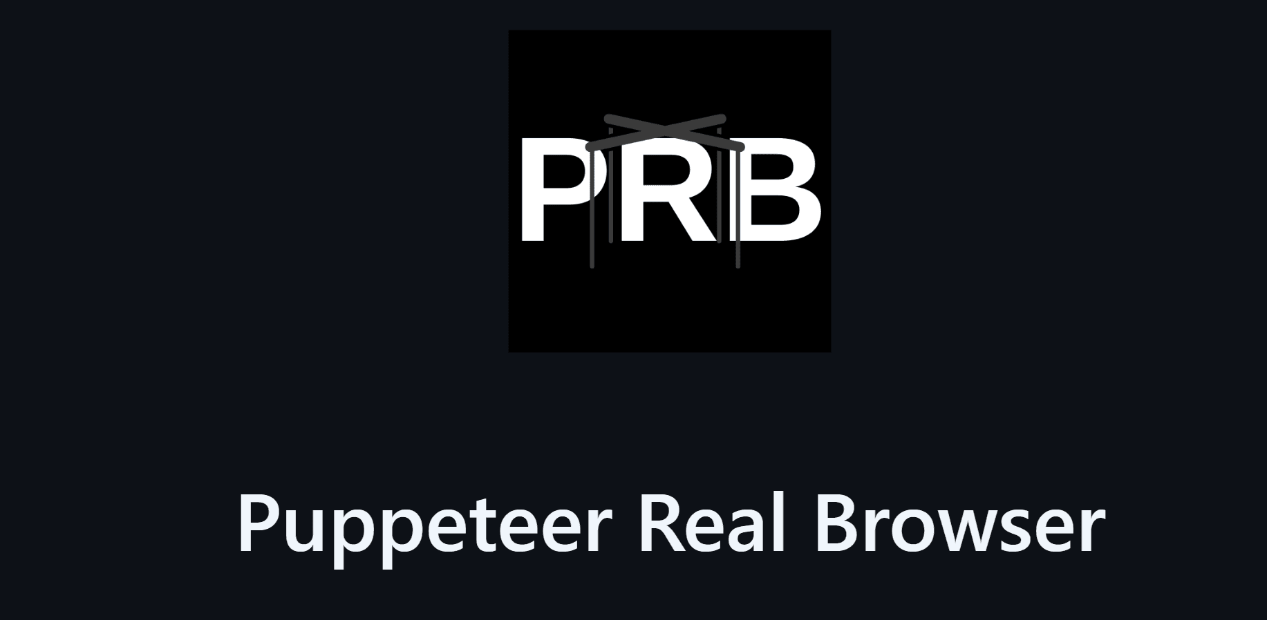 Puppeteer Real browser logo banner.