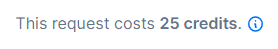 API request cost