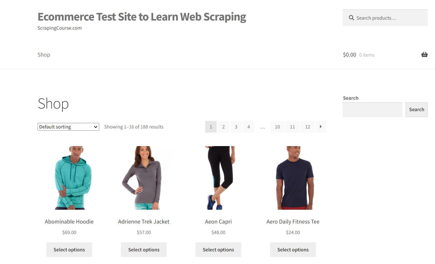 Scrapingcourse Ecommerce Store