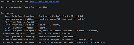 Terminal result Terminal result