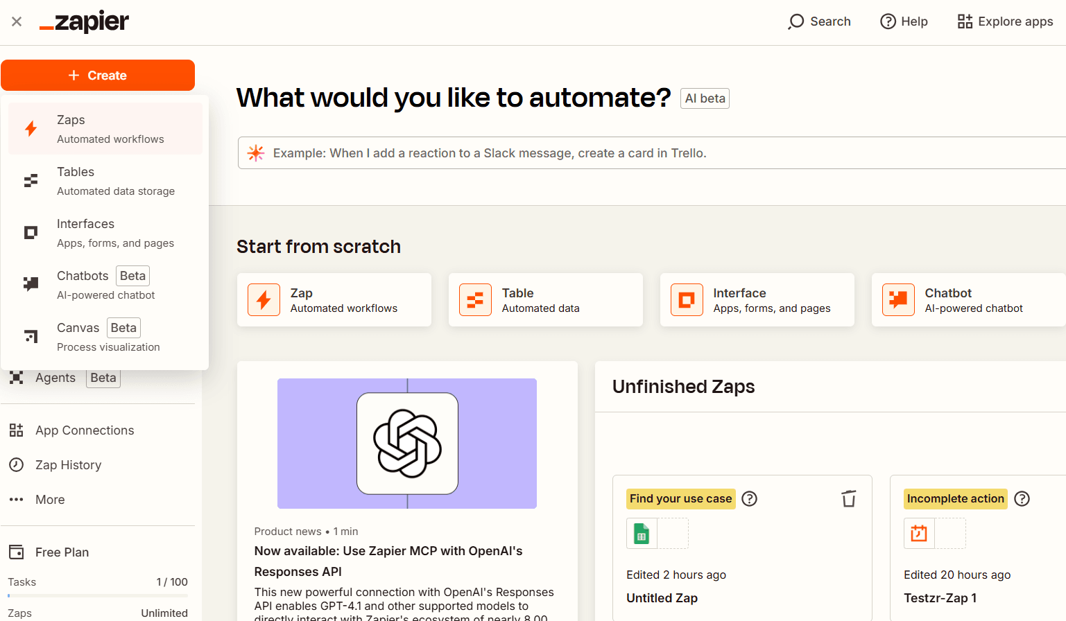 zapier-create-zap
