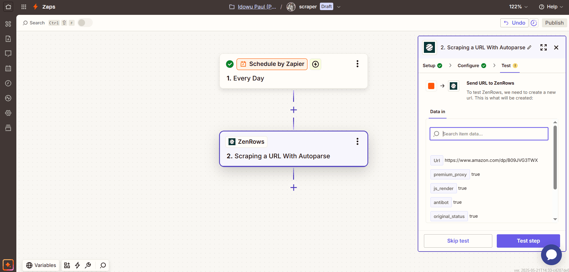 zapier-zenrows-test-step