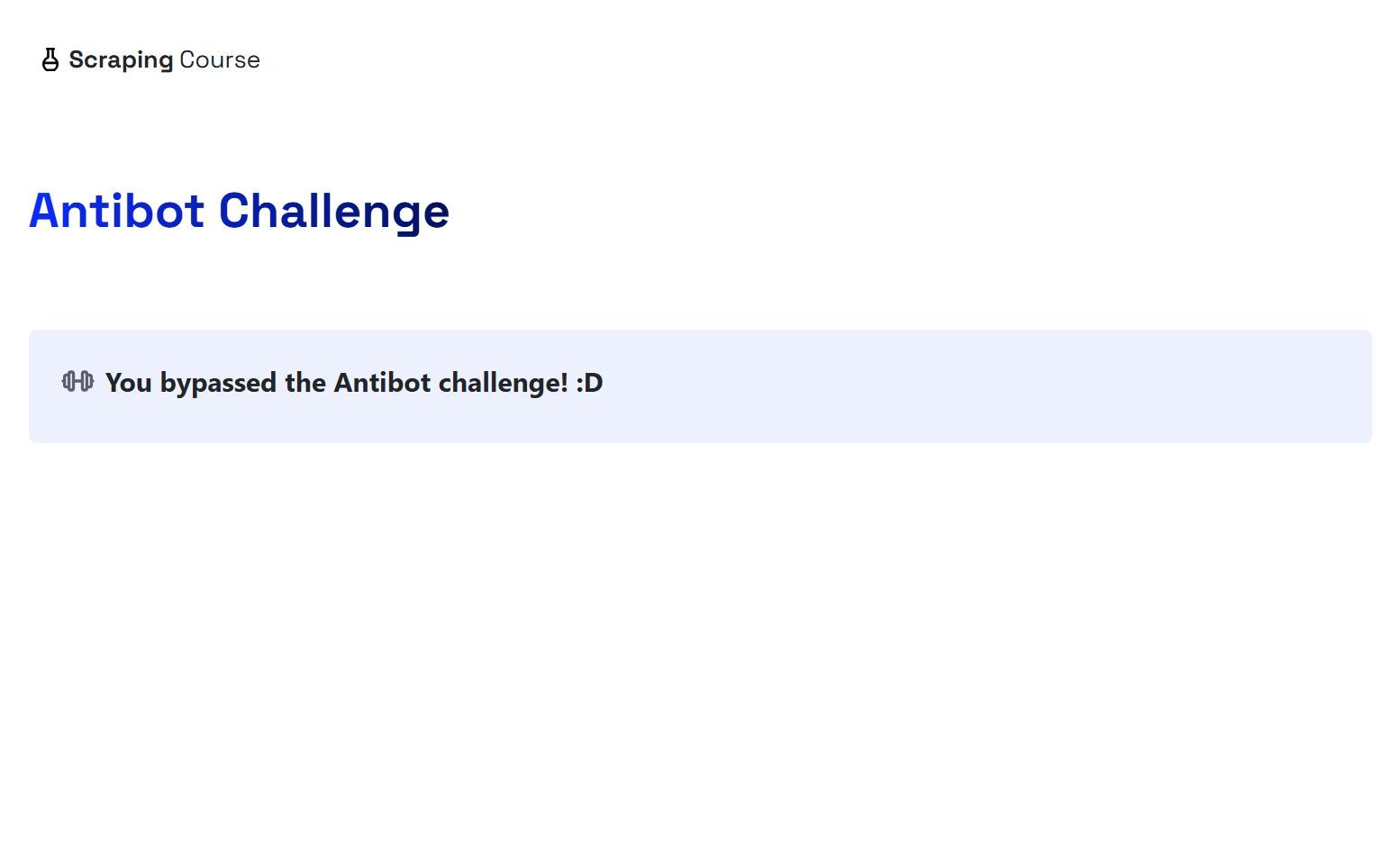 Zendriver antibot challenge CAPTCHA passed.