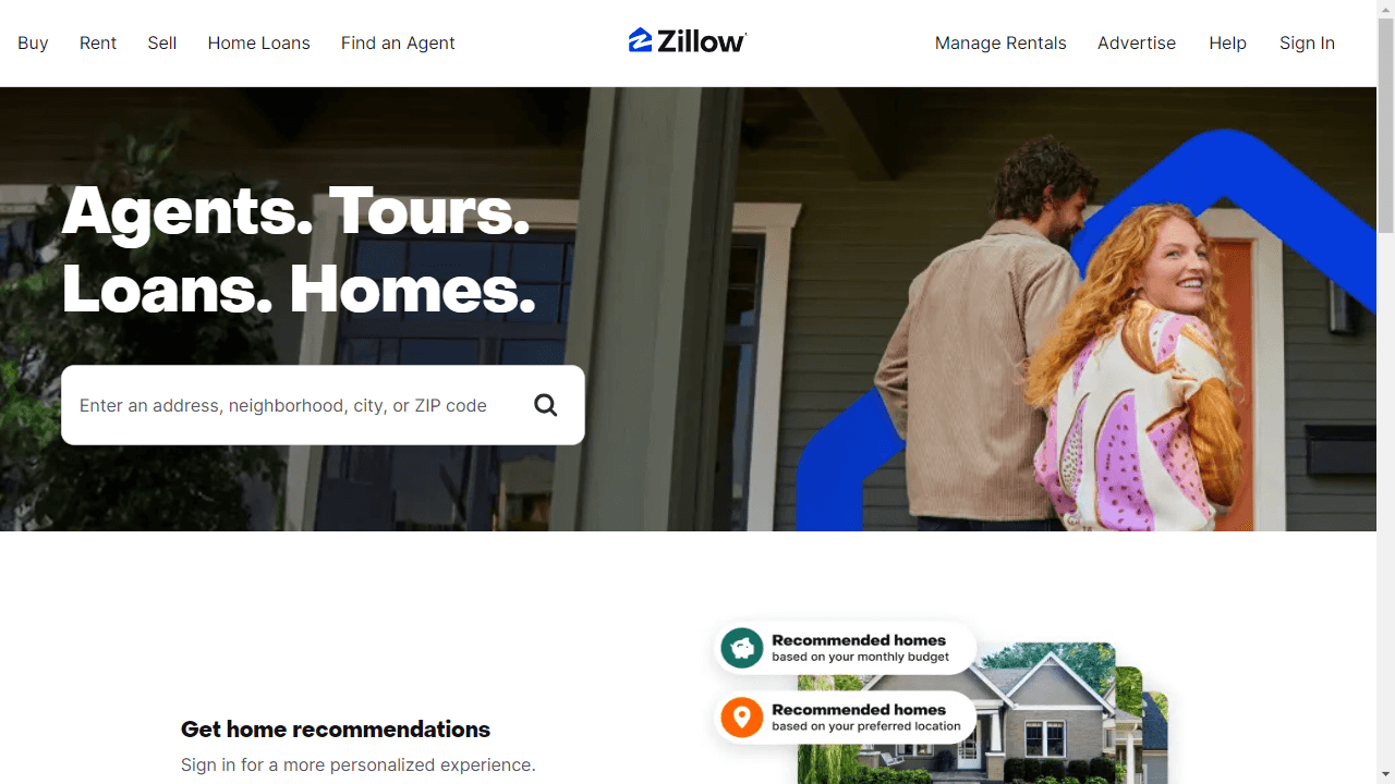 Zillow Homepage Bypass Success